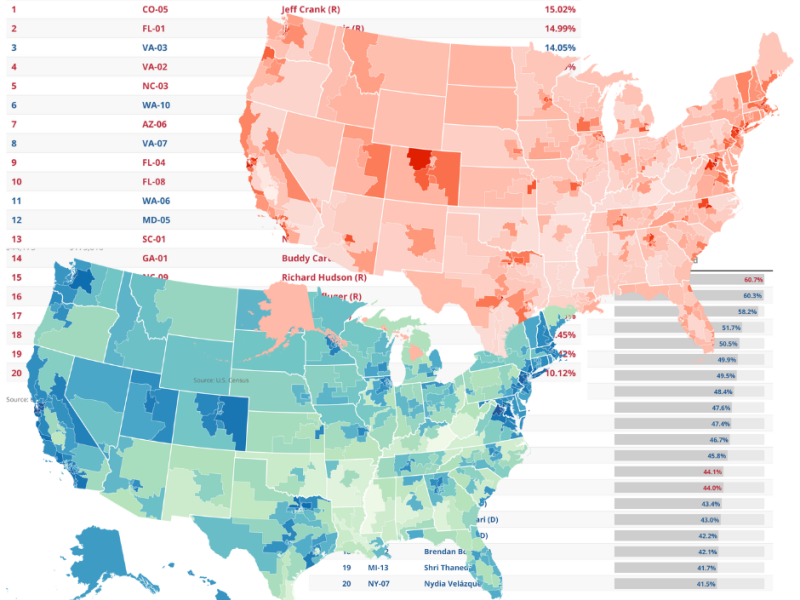 Picture of 2025 Cook PVI℠: District Map and List (119th Congress) | Cook Political ...
